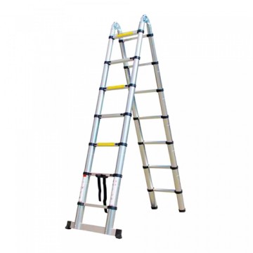 Herzberg Professional Tools Herzberg HG-5440: Retracting Aluminum Telescopic Ladder - 4.4M