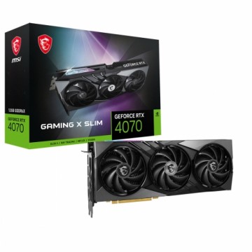 MSI GeForce RTX 4070 Gaming X Slim 12G Grafikkarte - 12GB GDDR6X, 1x HDMI, 3x DP