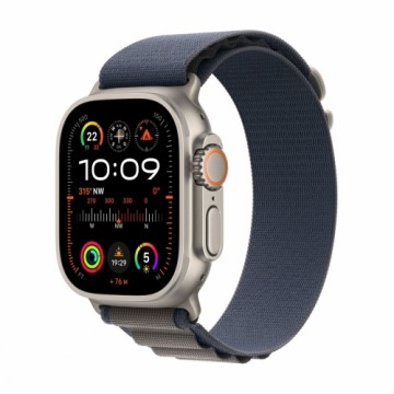 AppleWatch Ultra 2 Titanium Cellular 49mm MREQ3FD/A (Alpine Loop blau) Large