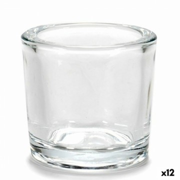 Gift Decor Svečturis Caurspīdīgs Stikls 6,5 x 6 x 6,5 cm (12 gb.)