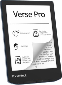 POCKETBOOK  
         
       E-Reader||Verse Pro|6"|1072x1448|1xUSB-C|Wireless LAN|Bluetooth|Azure|PB634-A-WW