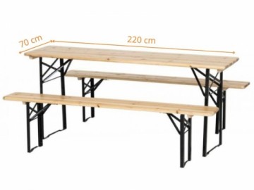 1 стол + 2 скамейки 180x50