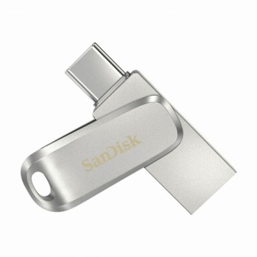 Mikro SD Atmiņas karte ar Adapteri SanDisk Ultra Dual Drive Luxe Sudrabains Tērauds 64 GB