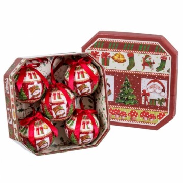 Bigbuy Christmas Eglītes rotājumi Daudzkrāsains Papīrs Polyfoam Ziemassvētku vecītis 7,5 x 7,5 x 7,5 cm (5 gb.)