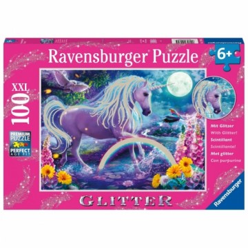 Puzle un domino komplekts Ravensburger 12980 Vienradzis Purpurīns XXL 100 Daudzums