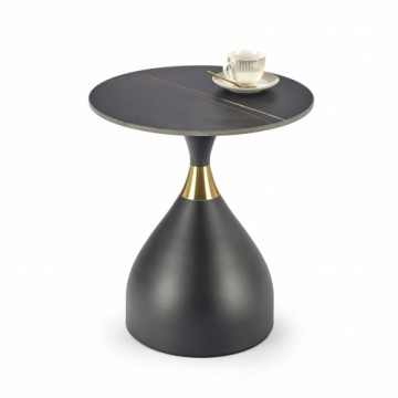 Halmar SCALITA coffee table, black marble / black / gold