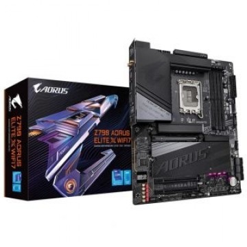 Gigabyte  
         
       Mainboard||Intel Z790|LGA1700|ATX|Memory DDR5|Memory slots 4|2xPCI-Express 4.0 16x|1xPCI-Express 5.0 16x|4xM.2|1xHDMI|1xDisplayPort|4xUSB 2.0|5xUSB 3.2|1xUSB-C|1xOptical S/PDIF|1xRJ45|2xAudio port|Z790AORUSELITEXWIFI7