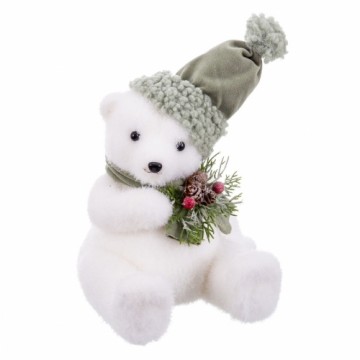 Bigbuy Christmas Новогоднее украшение Белый Разноцветный Пластик Polyfoam Ткань Медведь 18 x 18 x 22 cm