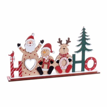 Bigbuy Christmas Ziemassvētku Nieciņš Daudzkrāsains Koks 33 x 5 x 18 cm