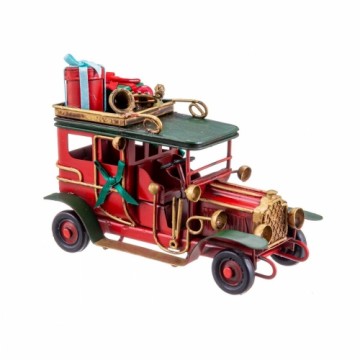 Bigbuy Christmas Ziemassvētku Nieciņš Sarkans Daudzkrāsains Metāls Automobilis 12 x 4,8 x 8 cm