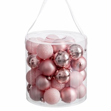 Bigbuy Christmas Ёлочные шарики Розовый 5 x 5 x 5 cm (40 штук)