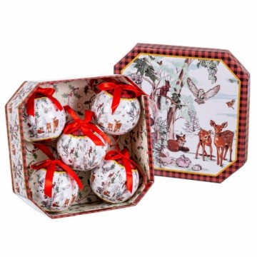 Bigbuy Christmas Eglītes rotājumi Daudzkrāsains Papīrs Polyfoam dzīvnieki 7,5 x 7,5 x 7,5 cm (5 gb.)