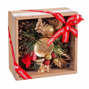 Bigbuy Christmas Ziemassvētku Sveces Turētājs Daudzkrāsains Bronza Metāls Plastmasa 15 x 15 x 10 cm