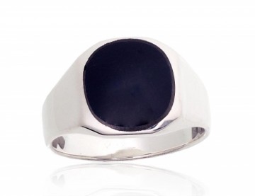 Серебряное кольцо #2101724_ON, Серебро 925°, Оникс, Размер: 21, 5.9 гр.