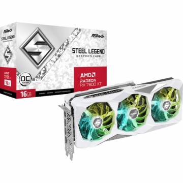 ASRock Steel Legend Radeon RX 7800 XT OC Grafikkarte - 16GB GDDR6, 1x HDMI, 3x DP