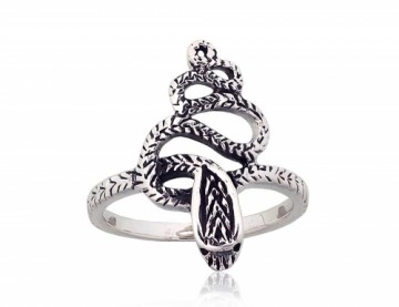 Серебряное кольцо #2101880(POx-Bk), Серебро 925°, оксид (покрытие), Размер: 18.5, 3.5 гр.
