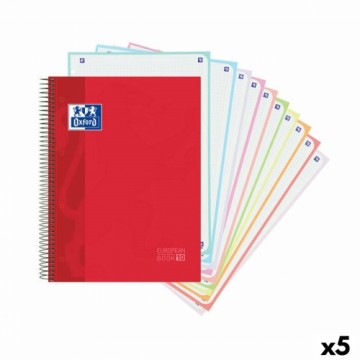 ноутбук Oxford Europeanbook 10 School Classic Красный A4 150 Листья (5 штук)