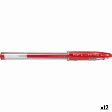 Гелевая ручка Pilot G-3 Grip Красный 0,5 mm (12 штук)
