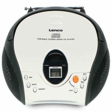 Portable stereo FM radio with CD player Lenco SCD24WH