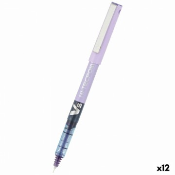 Ручка с жидкими чернилами Pilot V-5 Hi-Tecpoint Фиолетовый 0,3 mm (12 штук)