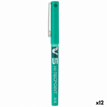Ручка с жидкими чернилами Pilot V-5 Hi-Tecpoint Зеленый 0,3 mm (12 штук)