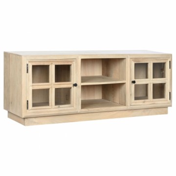 ТВ шкаф Home ESPRIT Натуральный Стеклянный Древесина манго 135 x 35 x 52 cm