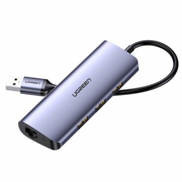 Ugreen multifunctional adapter HUB USB Type C - 3 x USB | Ethernet RJ-45 | micro USB gray (CM252)