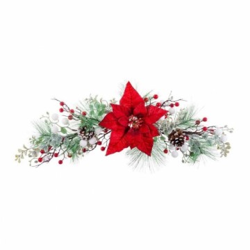Bigbuy Christmas Ziemassvētku Nieciņš Sarkans Daudzkrāsains Plastmasa Audums Ananāsi 60 cm
