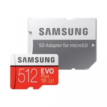 Samsung EVO+ Карта Памяти  MicroSD /  512GB / Class10 + Адаптер