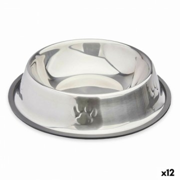 Mascow Кормушка для собак Серебристый Серый Резина Металл 26 x 7 x 26 cm (12 штук)
