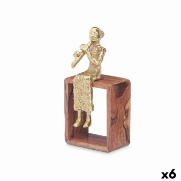 Gift Decor Декоративная фигура Сладкая флейта Коричневый Деревянный Металл 13 x 27 x 13 cm