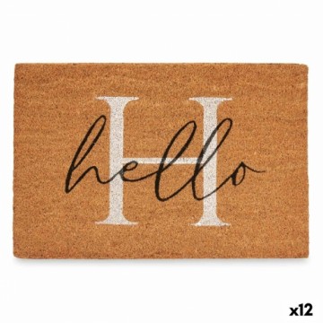 Gift Decor Дверной Коврик Hello Белый Натуральный 60 x 1 x 40 cm (12 штук)