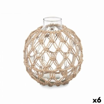 Gift Decor Декоративный шар Прозрачный Натуральный Cтекло Веревка 18 x 20 cm (6 штук)