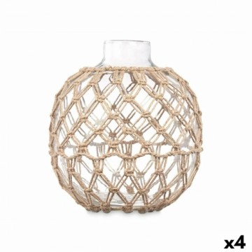 Gift Decor Декоративный шар Прозрачный Натуральный Cтекло Веревка 21 x 23 cm (4 штук)