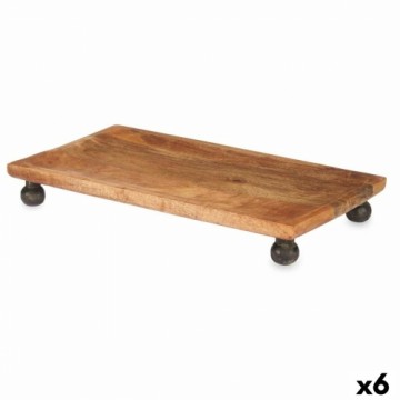 Centerpiece Brown Rectangular 45 x 6 x 25 cm (6 Units)