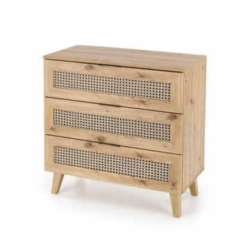 Halmar BORNEO KM-2 chest, artisan oak / black