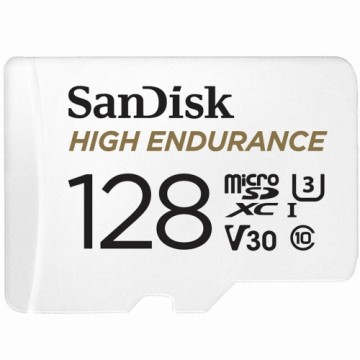 Mikro SD Atmiņas karte ar Adapteri SanDisk High Endurance UHS-I Balts 128 GB