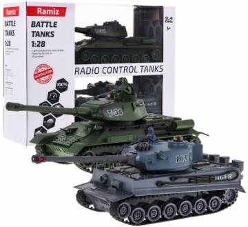 Ramiz R/C T-34 Battle Rotaļu Tanki 1:28