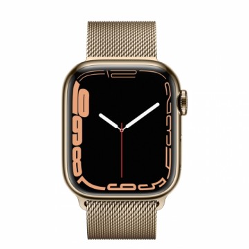 Apple Watch Series 7 41mm Stainless steel GPS+Cellular - Gold (Atjaunināts, stāvoklis Ļoti labi)