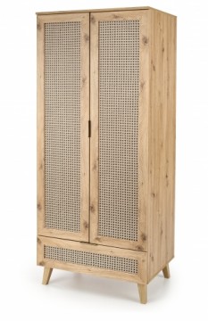 Halmar BORNEO S-1 wardrobe, artisan oak / black