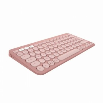 Bluetooth-клавиатура с подставкой для планшета Logitech K380 французский Розовый AZERTY