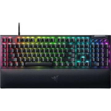 Razer BlackWidow V4 Razer Synapse enabled; 5052 Aluminum Alloy Top Case; 6 dedicated macros keys; 2-side underglow; Up to 8,000Hz polling rate RGB LED light US Wired Black Mechanical Gaming keyboard Yellow Switches