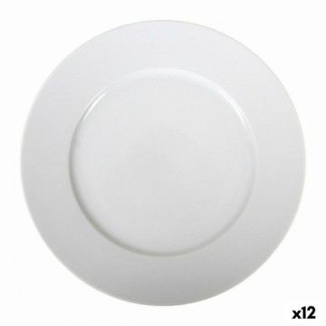 La MediterrÁnea Плоская тарелка La Mediterránea Saler Фарфор Белый (12 штук) (Ø 25 cm)