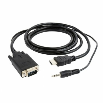 Адаптер VGA—HDMI с аудио GEMBIRD A-HDMI-VGA-03-6 Чёрный 1,8 m