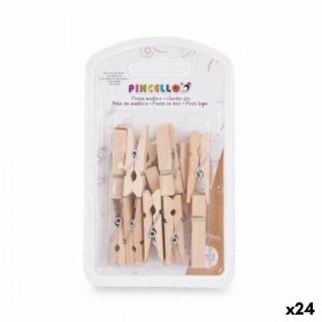 Clamps Medium Brown Wood (24 Units)