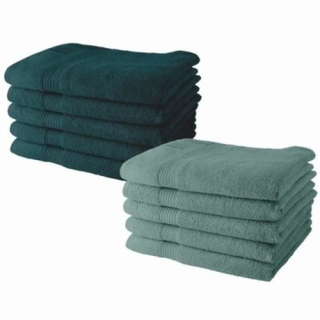 Towels Set TODAY 5 peacock + 5 cecidon 50 x 90 cm (10 Units)