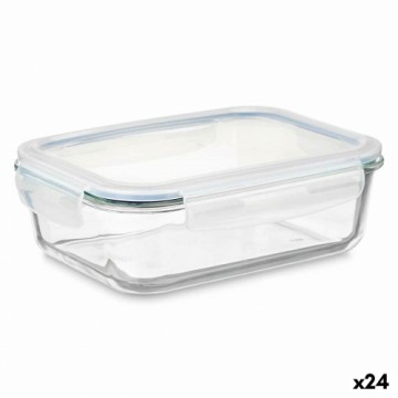 Vivalto Pusdienu kastīte Caurspīdīgs Silikona Borosilikāta glāze 640 ml 18,3 x 6,2 x 13,7 cm (24 gb.)