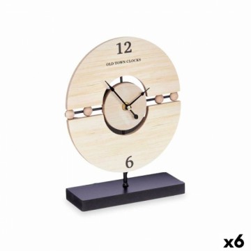 Gift Decor Настольные часы шары Чёрный Металл Деревянный MDF 20,5 x 26,5 x 7 cm (6 штук)