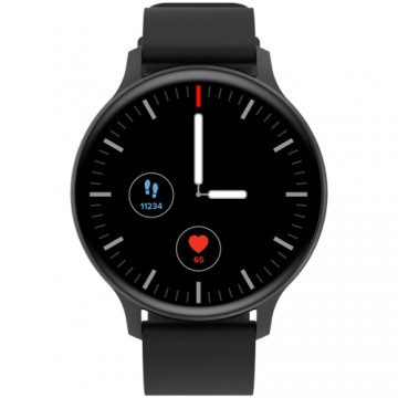 CANYON Badian SW-68, Smartwatch, Realtek 8762CK, 1.28''TFT 240x240px; RAM : 160KB,  Lithium-ion polymer battery, 3.7V 190mAh Include, Black Zinc alloy middle frame + plastic bottom case+ black Silicone strap + black strap buckle, 44.9x 10.9mm, strap: 20x2