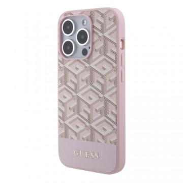 Guess PU G Cube MagSafe Case for iPhone 15 Pro Max Pink